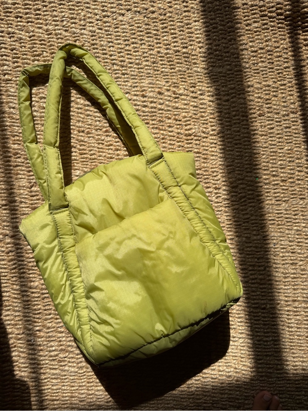 BAGGU Green Puffy Mini Tote
